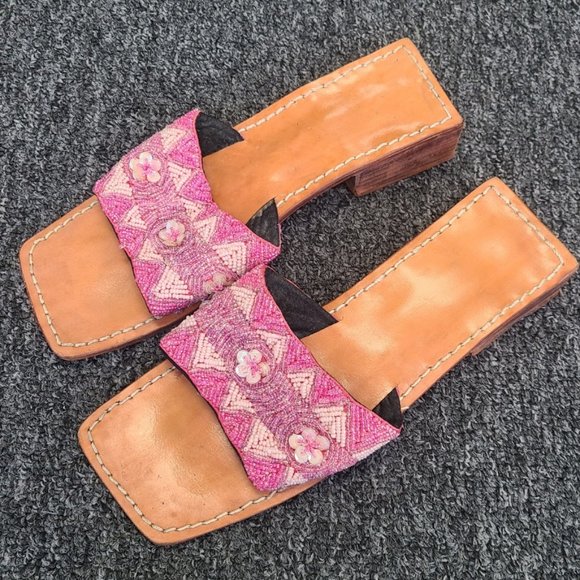 Beaded leather sandal size 7.5 (used) - Picture 6 of 6